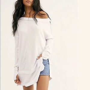 FREE PEOPLE North Shore Thermal Oversize Top L NWT
